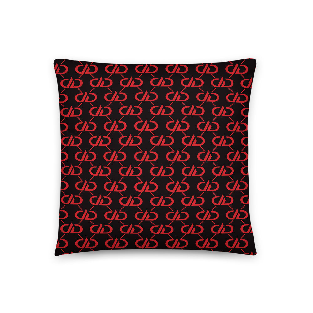 Photo of a Square Pillow with DD Logo Repeating Design Print - One of many styles