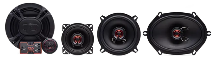 RL Series speakers component set and coaxials in various sizes