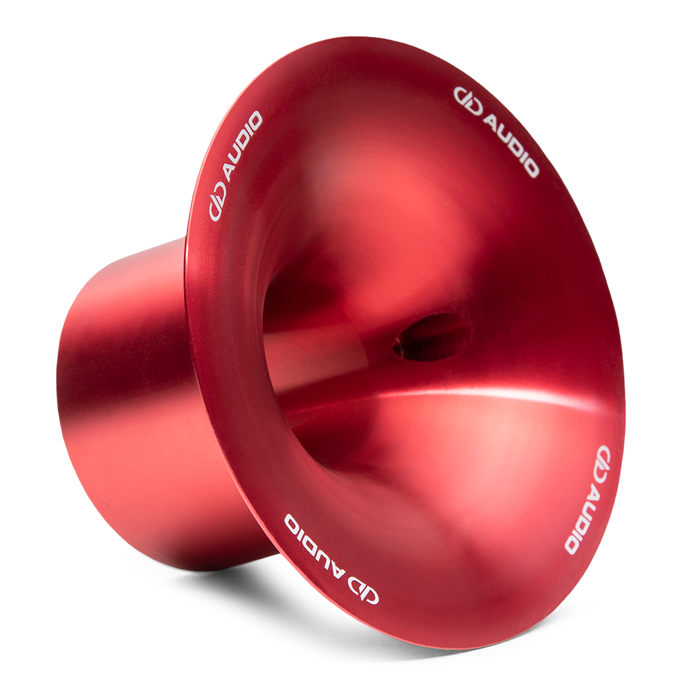 VOCT-AL-HORN-8 - Photo of Aluminum Red Horn for VOW8b & CT 35/45 Tweeter Angled Right