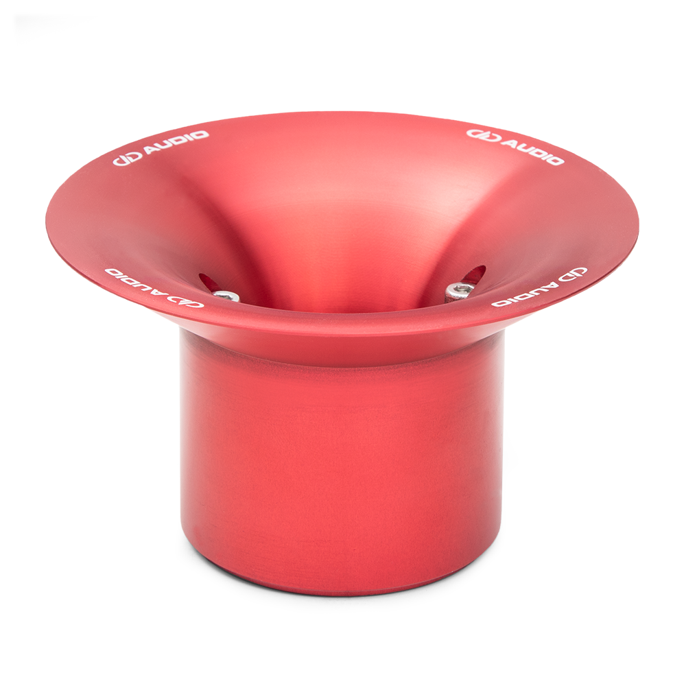 VOCT-AL-HORN-8 - Photo of Aluminum Red Horn for VOW8b & CT 35/45 Tweeter Angled Top to Bottom