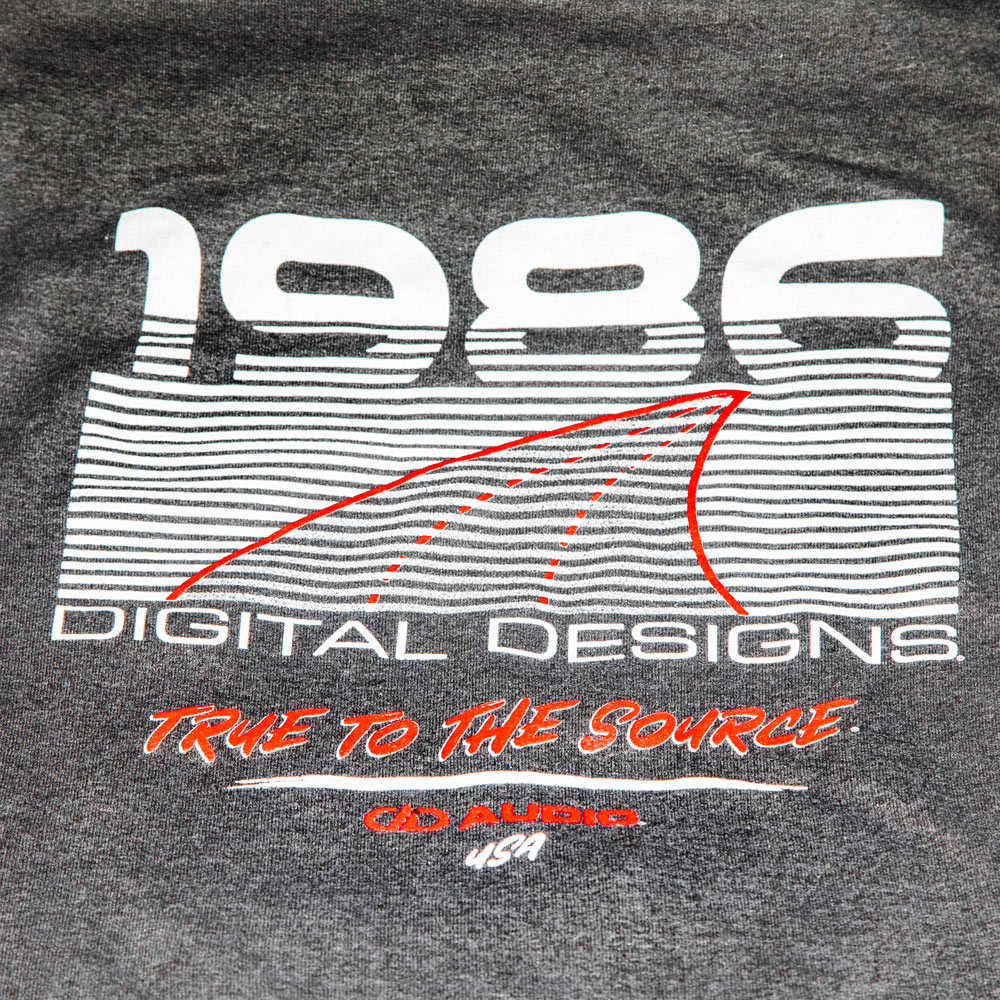 Digital Designs Throwback Hoodie - Design Close Up - 1986 - Digital Designs - True to the Source - DD AUDIO