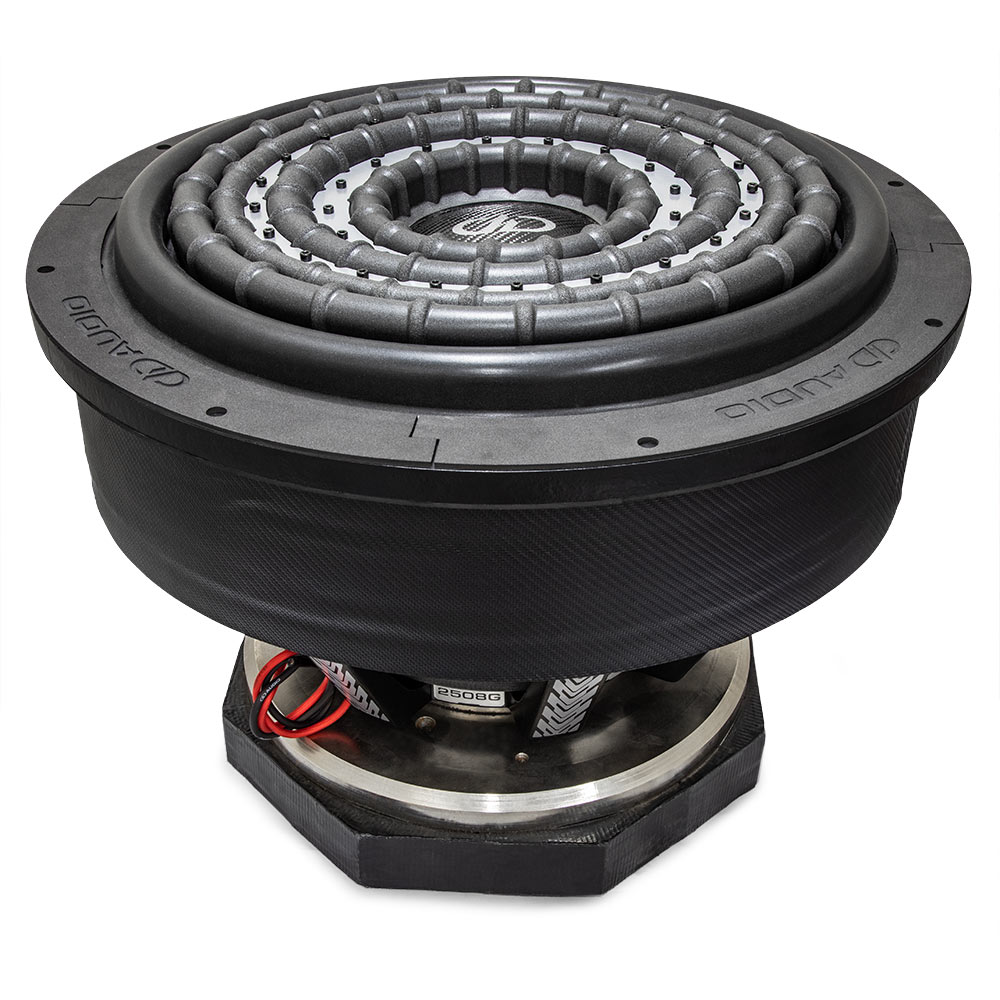 2508G - 8 Inch - Power Tuned 2500 Series Subwoofer - Photo tilted forward, top to bottom