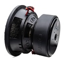US Standard 9900 Series Power Tuned Subwoofer- Photo angled left to show soft parts, basket, motor and leads