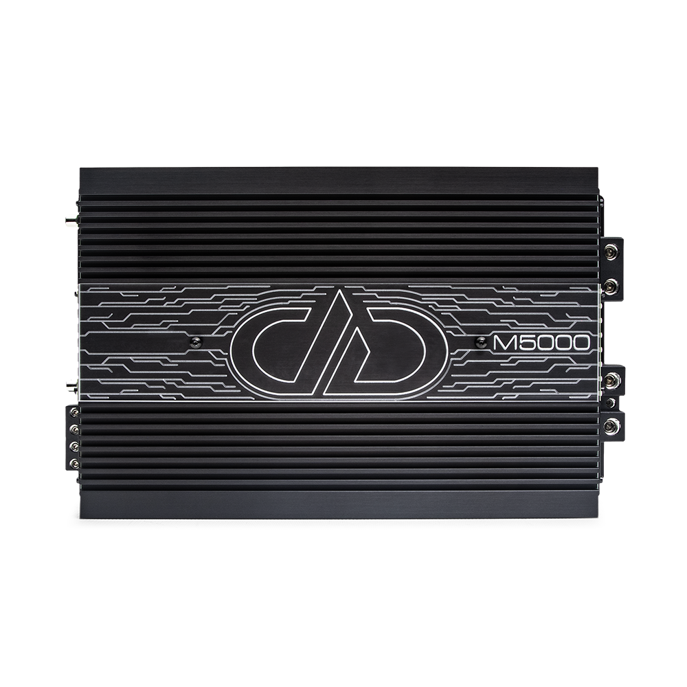 M Series 5000 Watt Monoblock Amplifier - Photo showing LED vanity plate