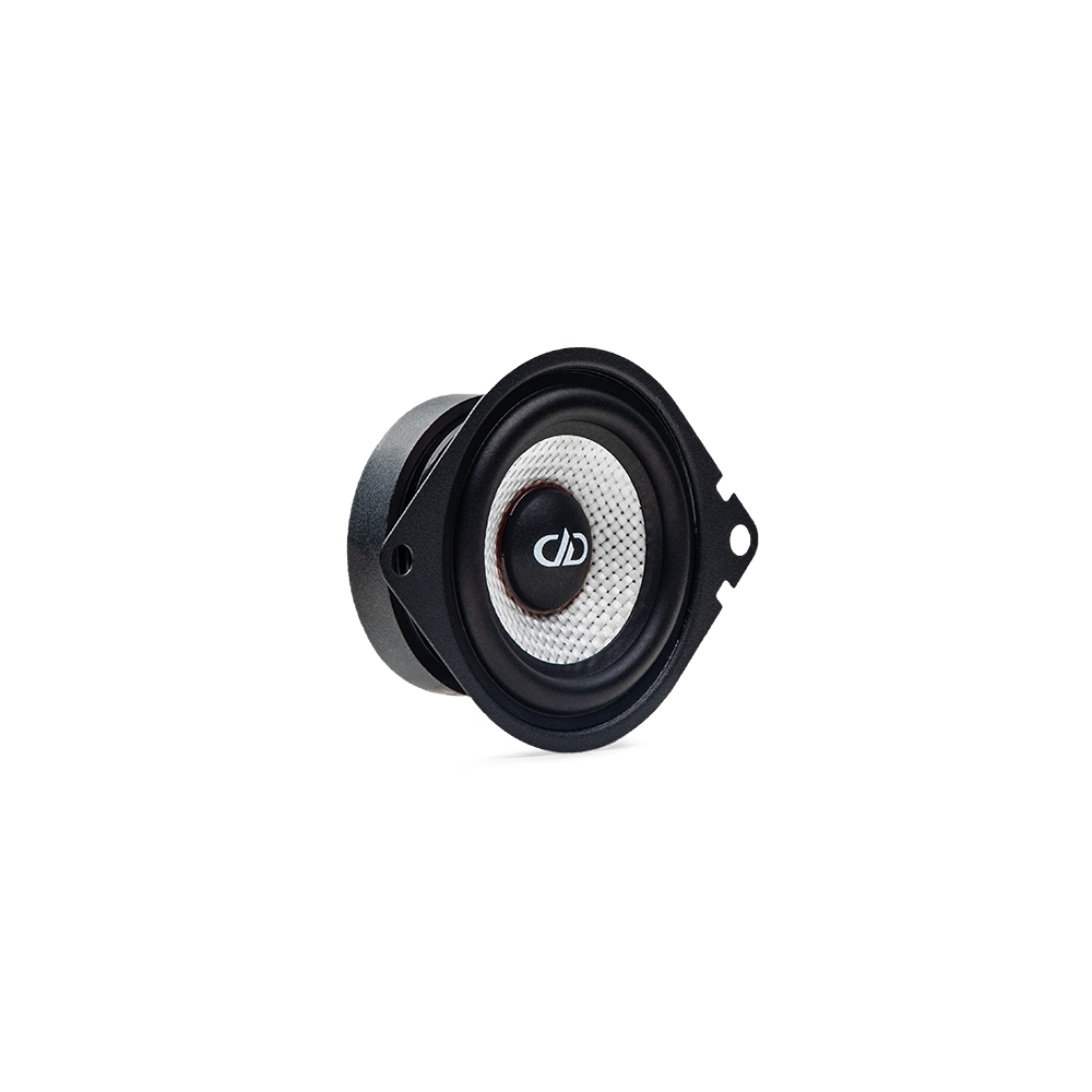D-X Series Coaxial Speaker (Pair) - Photo angled right to show most of front face and part of motor
