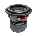 800f Series Subwoofer - photo angled bottom to top to show heatsink, motor, boot, part of basket