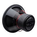 800f Series Subwoofer  - photo angled back right to show heatsink, motor, boot, part of basket