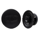 VO-X Coaxial Speaker (Pair) - 6.5" speaker photo of pair - one with the grill cover