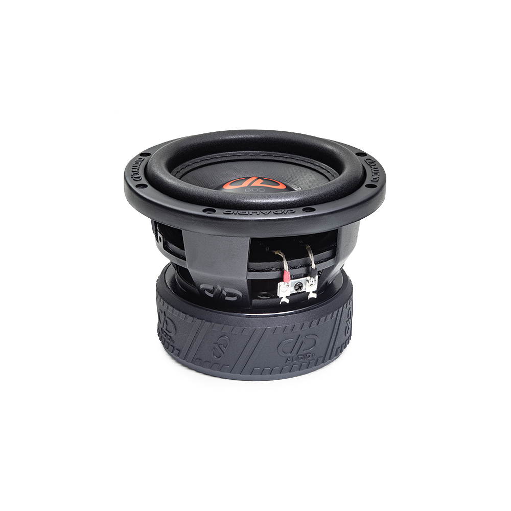 600d Series Subwoofer - 6.5" 606d Photo from top to bottom show show surround, dustcap, basket, and motor