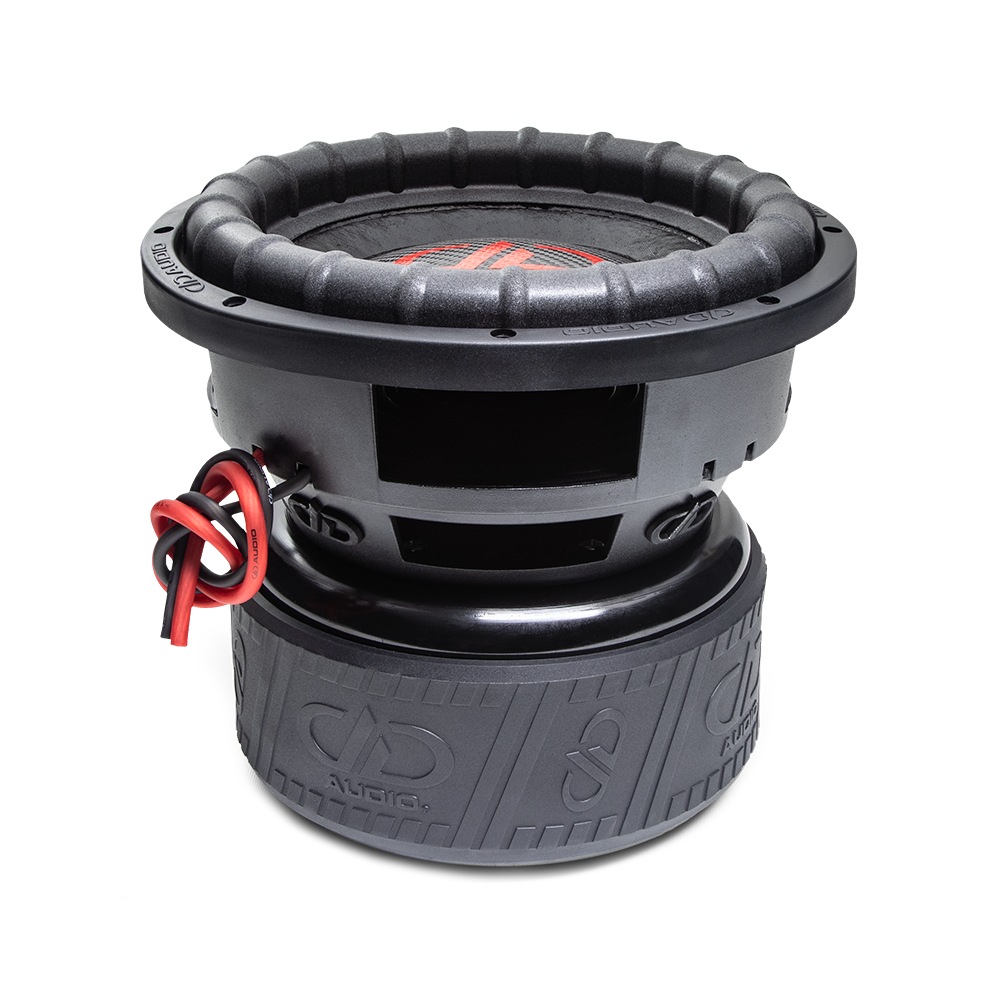 US Standard 9500L Series Power Tuned Subwoofer - Photo shot top to bottom to show surround, dustcap, basket and motor boot