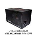 Single 12" Enclosure (Unloaded) - Does not include subwoofer