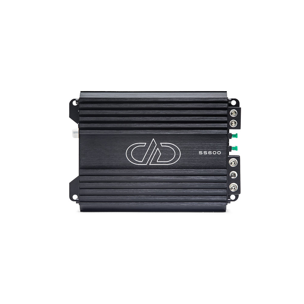 SS Series 600W Monoblock Amplifier - photo of the top plate with DD logo and model number