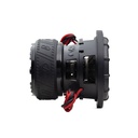 US Standard 1506a Power Tuned Subwoofer - photo of profile showing part of heatsink, motor boot, basket, leads and surround