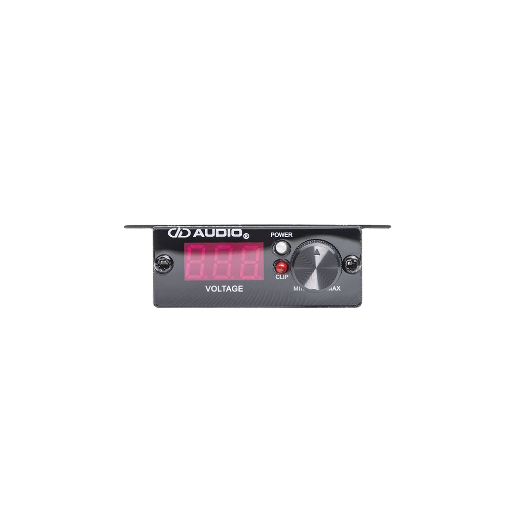 SS Series 3000W x 4-Channel Amplifier - Photo showing back of remote knob with LED and digital indicators