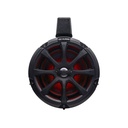 MCA-106B 6.5" Marine Can Speakers with LED (pair) - front facing to show grill with red hue