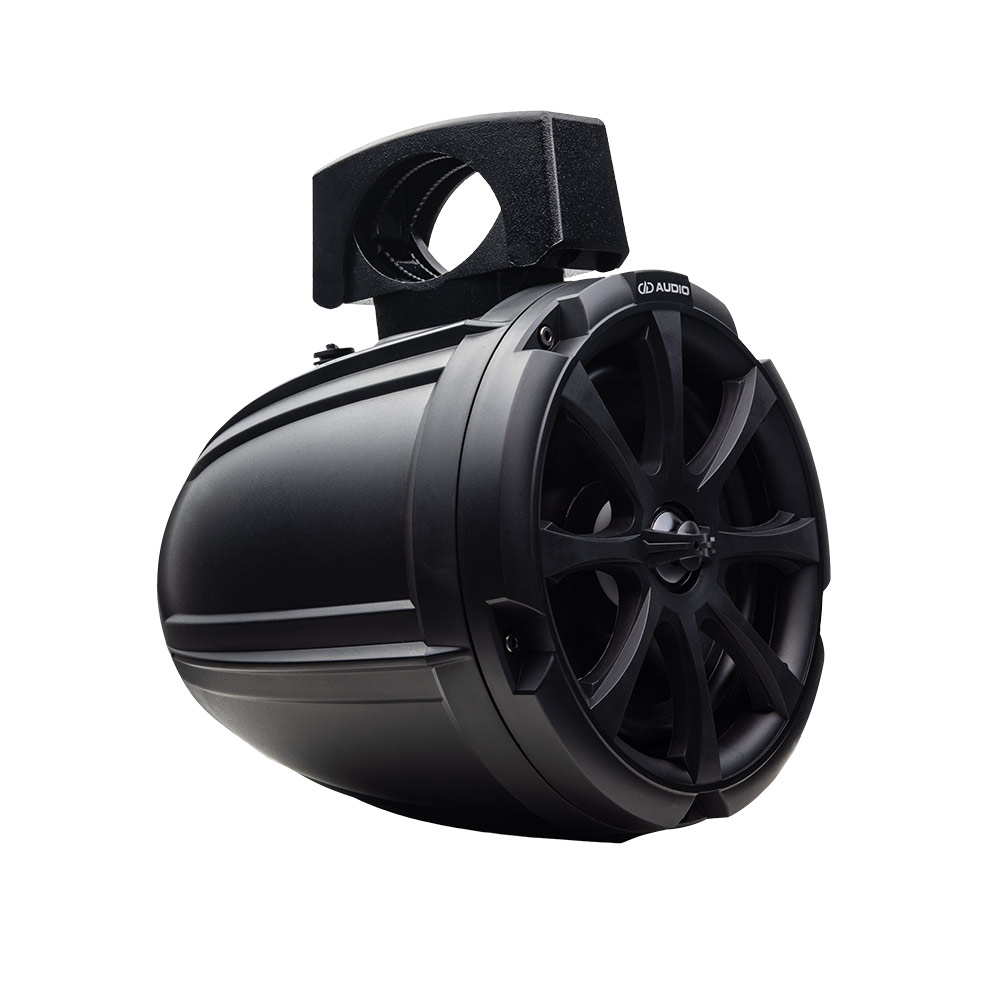 MCA-106B 6.5" Marine Can Speakers with LED (pair) - photo profile to show back to front and clamp on top
