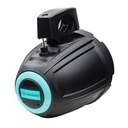 MCA-106B 6.5" Marine Can Speakers with LED (pair) - Photo showing the back logo with a blue - green glow