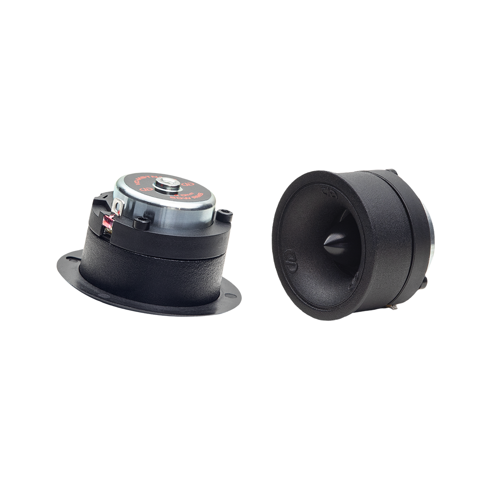 VO Series 1" Micro Bullet Tweeter (Pair) - photo showing a pair of VO-MBTN125s, one facing down the other showing cone and bullet
