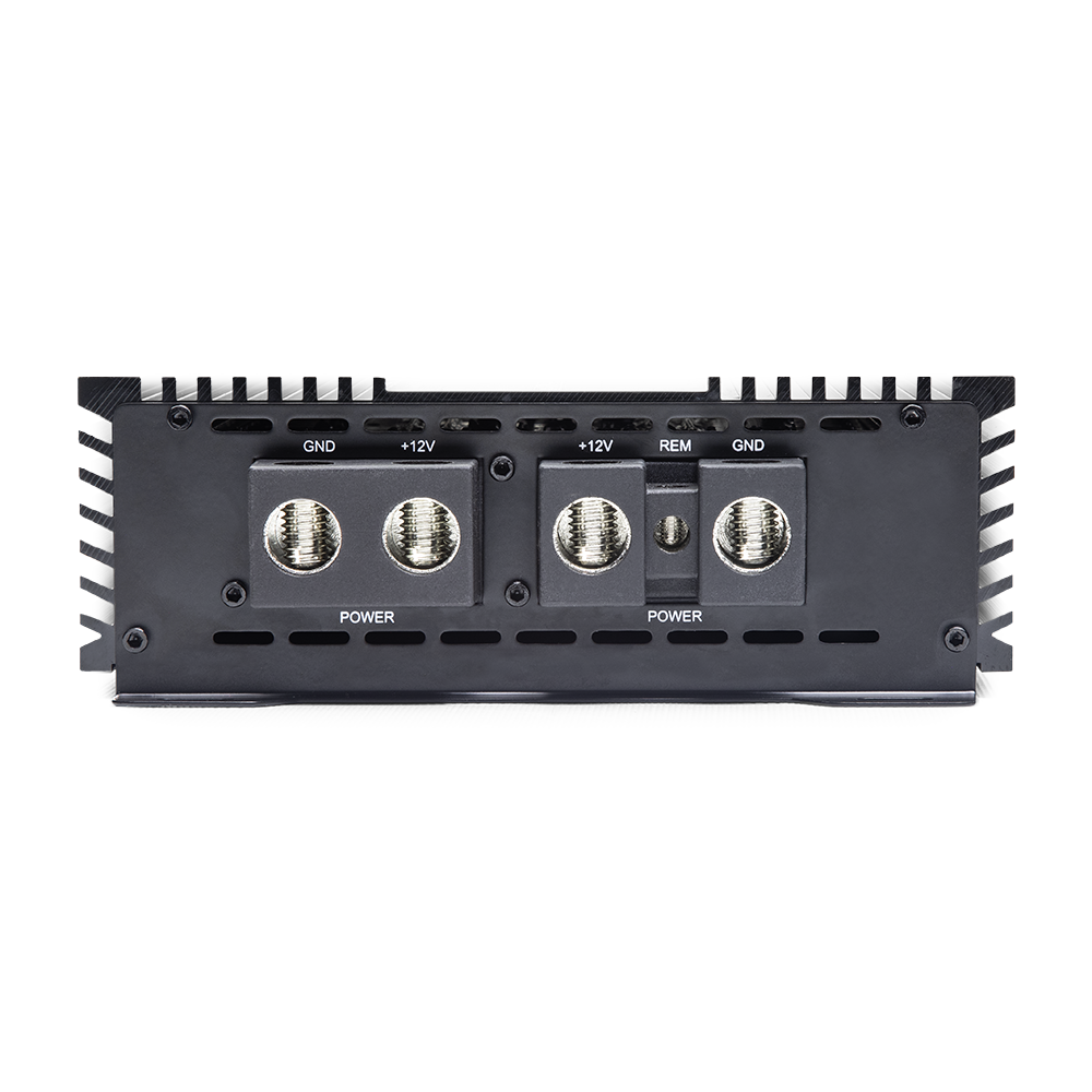 SS9000 Monoblock Amplifier - photo close up of end panel showing power connection points