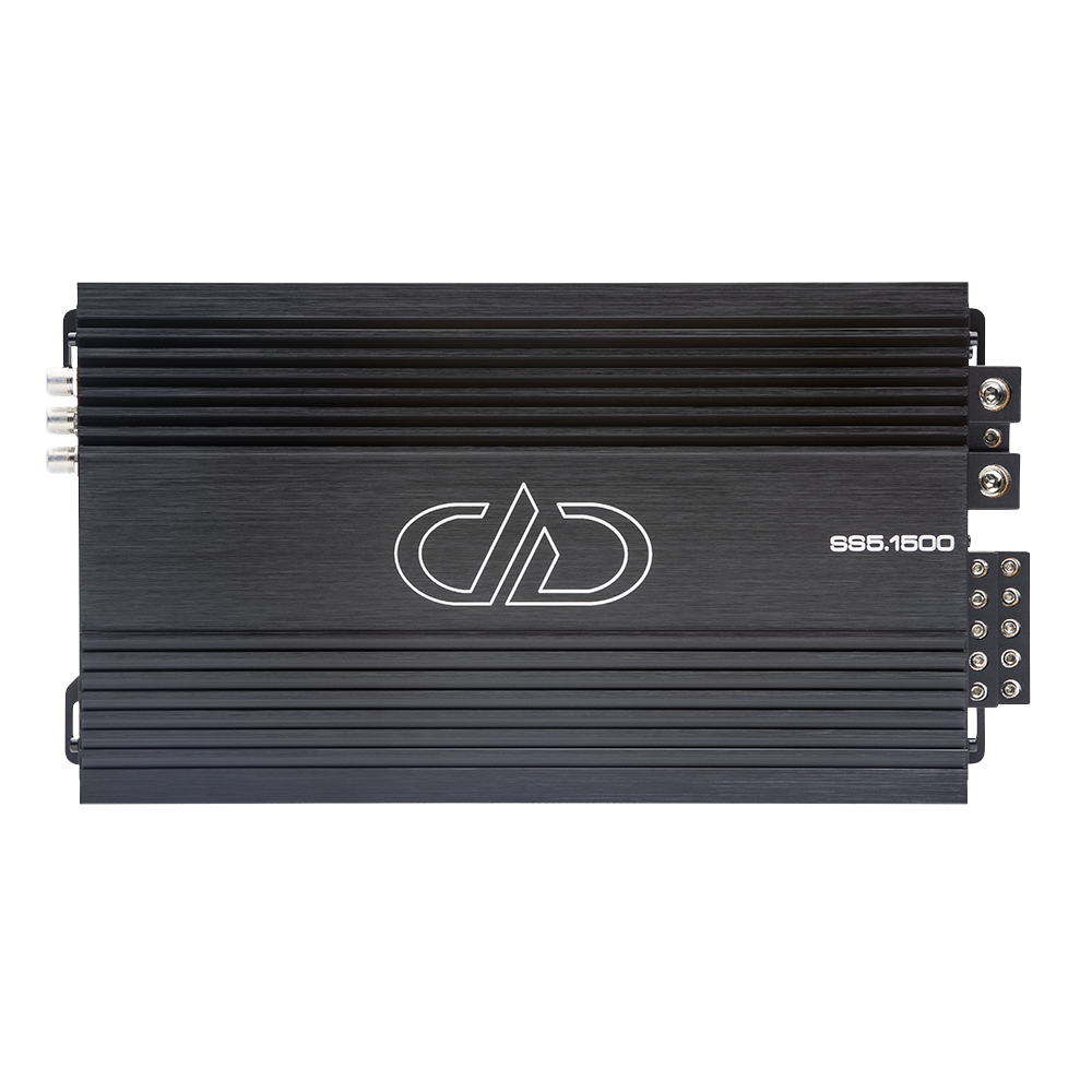 SS Series 1500W - 5 Channel Amplifier - Photo showing face plate with logo and model number