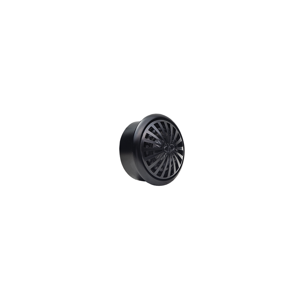 C Series 6.5" Component Set w/Crossover (Pair) - Photo of C Series 25mm tweeter - angled to show grill, revealing diaphragm and internal surround, and motor casing.