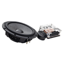 C Series 6.5" Component Set w/Crossover (Pair) - Photo of full C Series component set angled to show back to front of the woofer, tweeter and optional crossover.