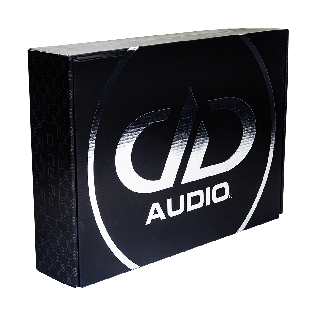 C Series 6.5" Component Set w/Crossover (Pair) - Photo of full C Series component set's ornate box, closed, angled slightly showing the DD logo
