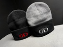 DDA Beanie - Photo showing both beanies, one black with red, one atheletic heather with black cuff and silver logo