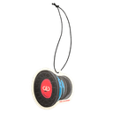 DD AUDIO Subwoofer Air Freshener (Black Ice) - photo of DD Subwoofer design on air freshener showing the elastic string