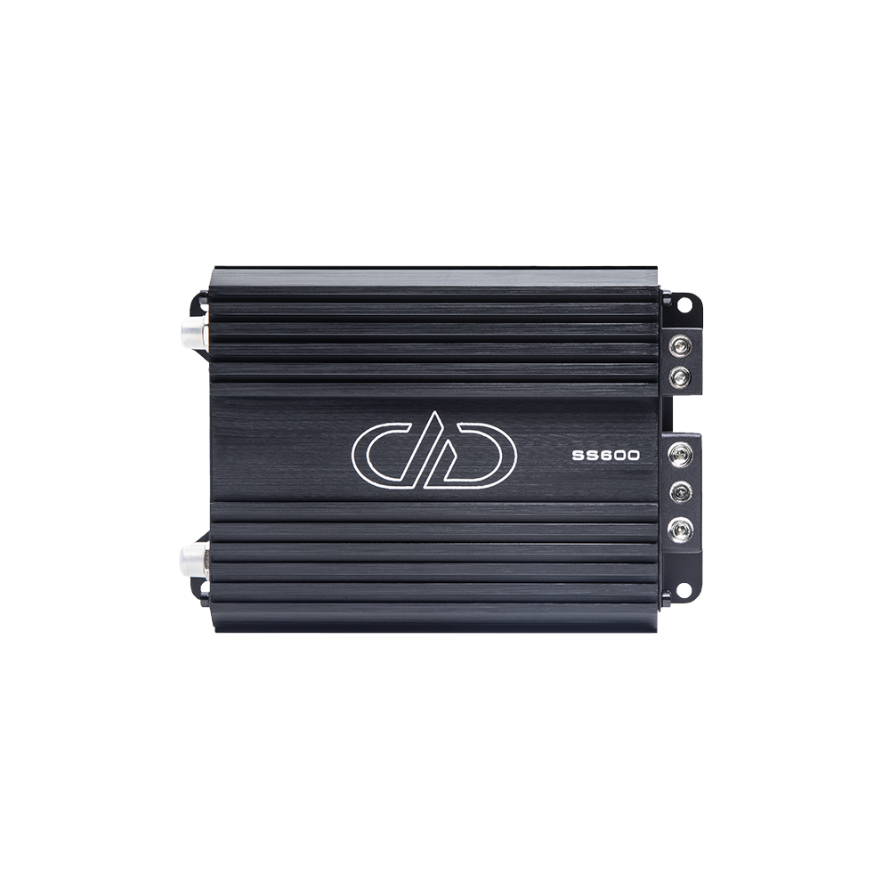 SS Series 600W Monoblock Amplifier - photo of the top plate with DD logo and model number