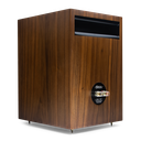 Passive Studio Monitor - DD Signature Series Home (Pair) - Photo of back angled to show depth of box, port on back and terminal plate with classic Digital Designs logo