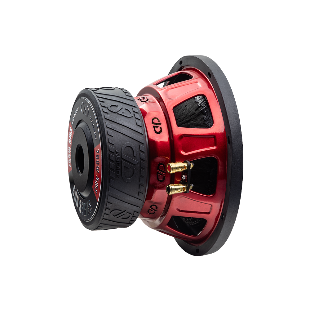 510e-d2 SE - Photo of the limited 510E-SE (Special Edition) angled back to front to show motor, boot, candy apple red basket, and gold push connectors