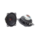 (Pair) VO-MN100 Series Neo Midrange - Photo of pair of VO-MN104s, one facing front angled slightly to show cone, dustcap, the other fron the back to show motor, heatsink, backplate sticker (unreadable), frame and connection tabs