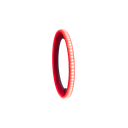 LED RGB Light Ring - Photo of 6.5 inch LED speaker ring angled right with a orange-red hue