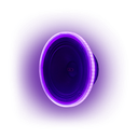 LED RGB Light Ring - Photo of 6.5 inch LED speaker ring angled right with a purple hue