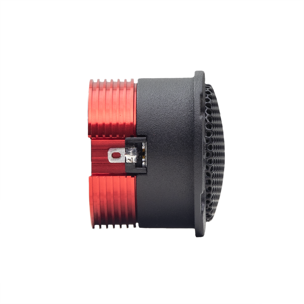 VO-B1c 1" Bullet Tweeter (Pair) - Photo of VO-B1c Bullet Tweeter shot profile to show heat sink and spade connectors