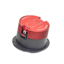 VO-B1c 1" Bullet Tweeter (Pair) - Photo of VO-B1c Bullet Tweeter shot bottom up to show heat sink with logo, model name, "4 Ohm" and "60w RMS" with spade connectors on the side