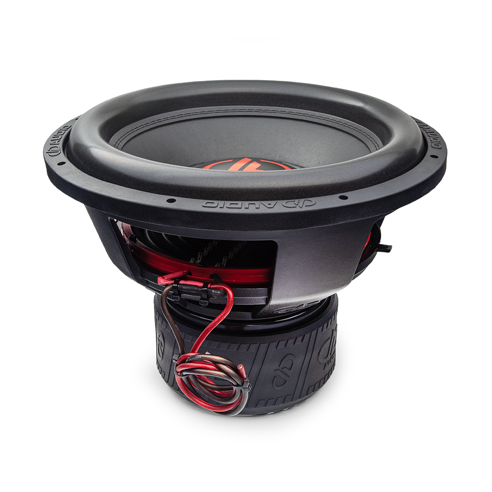 715g Series Subwoofer - photo shot top to bottom to show surround, cone, dustcap, frame, motor and leads