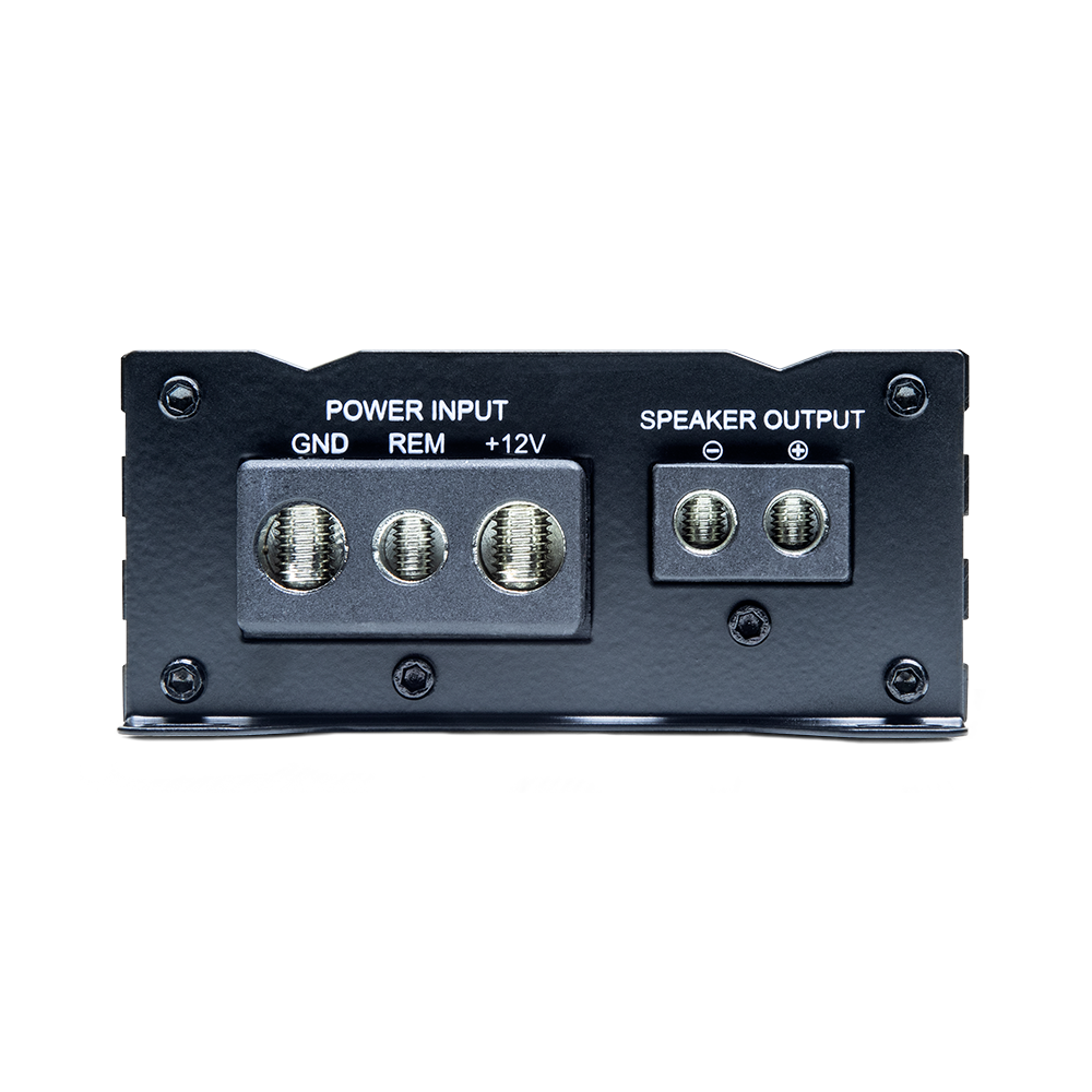 Redline SA Series 500W Monoblock Amplifier - left side of amp showing power inputs