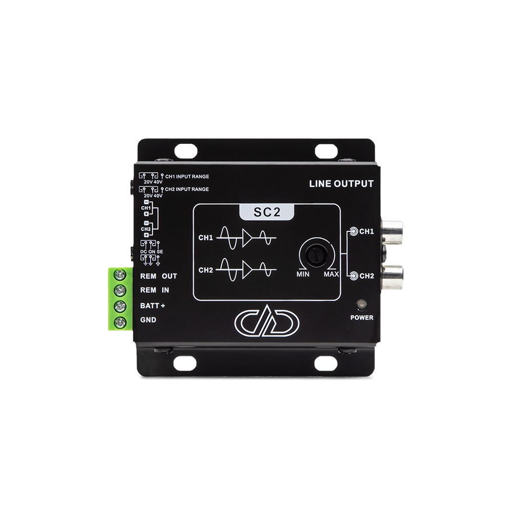 Line Out Signal Converter - 2 channel - Facing front - top plate