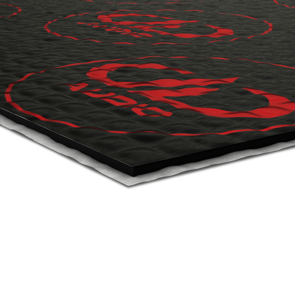 Energy Attenuation Roll, 3.0mm thick, 4sq meters 43sqft roll - Render - Photo Quality - Showing Ripples on and DD Print of Material