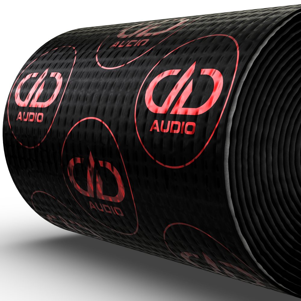 Energy Attenuation Roll, 3.0mm thick, 4sq meters 43sqft roll  - Render - Photo Quality - Showing Ripples on and DD Print of Material Up Close in Roll