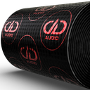 Energy Attenuation Roll, 3.0mm thick, 4sq meters 43sqft roll  - Render - Photo Quality - Showing Ripples on and DD Print of Material Up Close in Roll