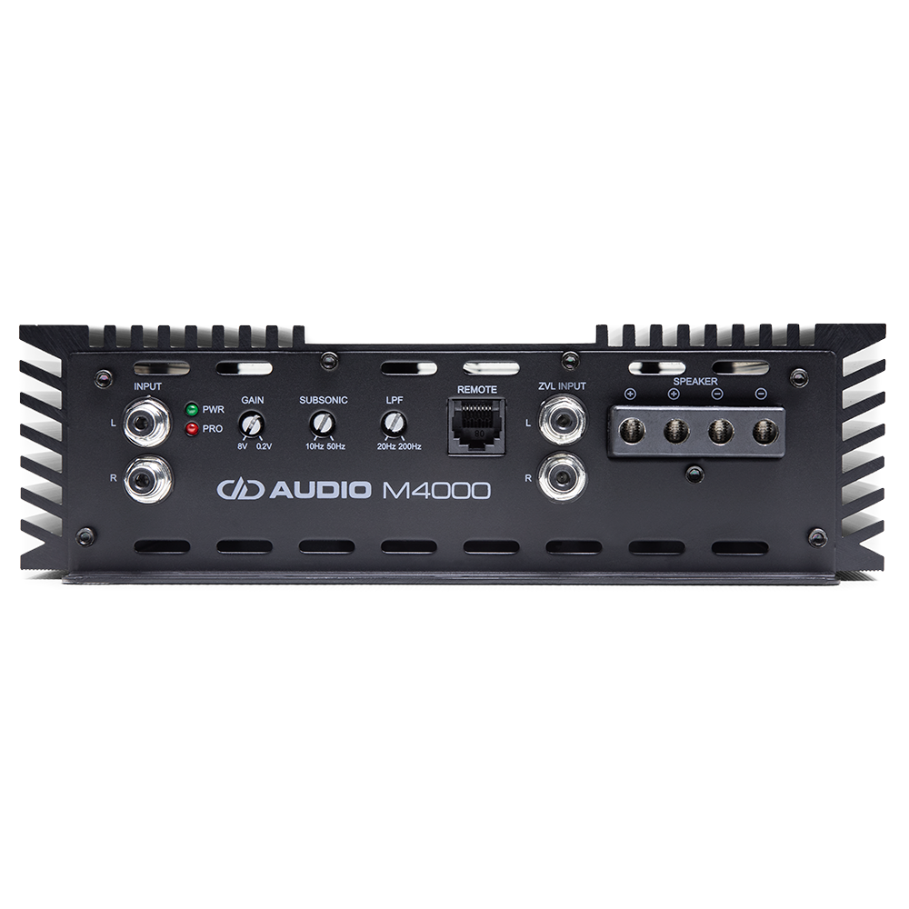 M4000 Amplifier - Photo of Left Side - Showing Control Panel