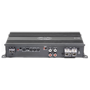 D Series Monoblock 1100 Watt Amplifier - Photo of Bottom Side Showing Connections and Settings