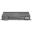D Series 5 Channel 1750 Watt Amplifier - Photo of Top Plate Angled Back to Show Connections and Controls