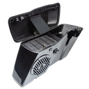 Harley 8&quot; Saddle Bag Kit - Photo of the HD8-SBK Installed in Saddlebag with the Door Open