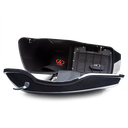 Harley 8&quot; Saddle Bag Kit - Photo of the HD8-SBK Installed in Saddlebag with the Door Open on its Side to Show Space