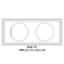 Dual 12" Enclosure (Unloaded)