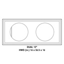 Dual 12" Enclosure (Unloaded)